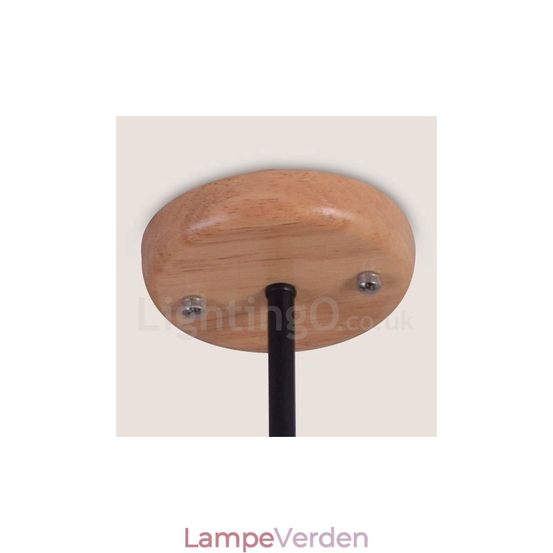 Wood Single Tier 3 lys lysekrone lampe moderne moderne stil