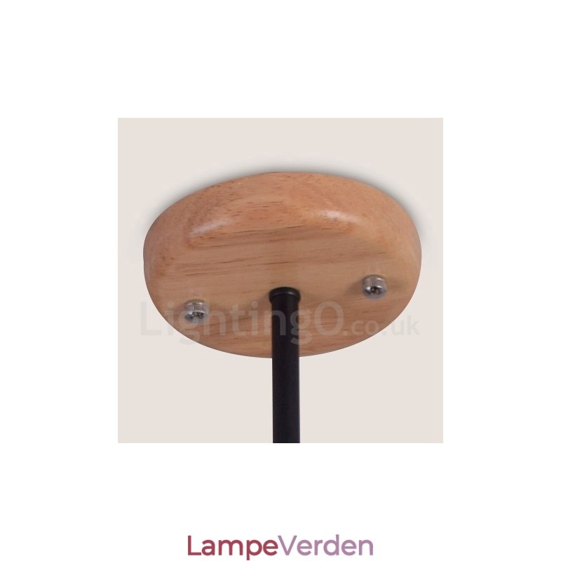Wood Single Tier 5 lys lysekrone lampe moderne moderne stil