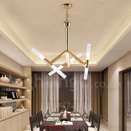 Modern Contemporary 2 Tier 6 lys gylden lysekronelampe