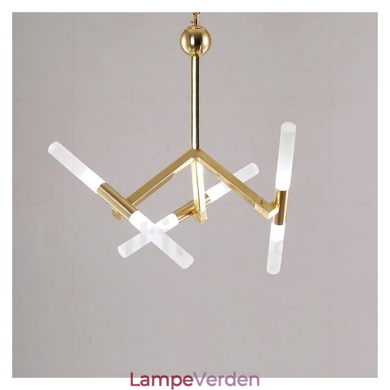 Modern Contemporary 2 Tier 6 lys gylden lysekronelampe