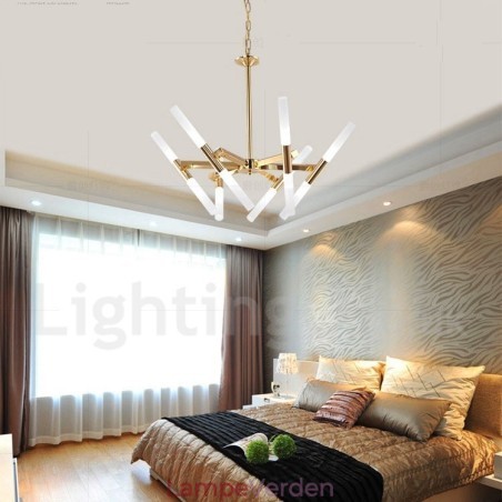 Modern Contemporary 2 Tier 12 Light Golden Chandelier Lamp Modern Contemporary 2 Tier 12 Light Golden Chandelier Lamp