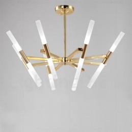 Modern Contemporary 2 Tier 16 Light Golden Chandelier Lamp