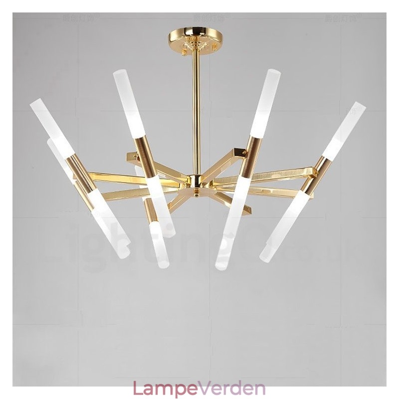 Modern Contemporary 2 Tier 16 Light Golden Chandelier Lamp