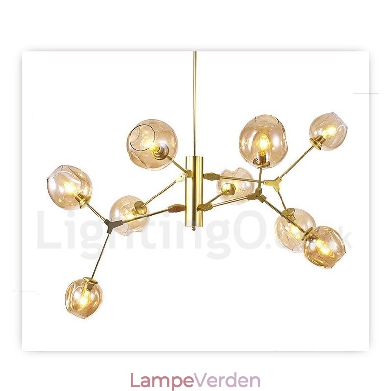 Lysekrone med glasskærm moderne moderne stil