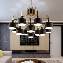 Modern Contemporary 12 Light 2 Tier lysekrone Lamp Light