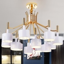 Modern Contemporary 12 Light 2 Tier lysekrone Lamp Light