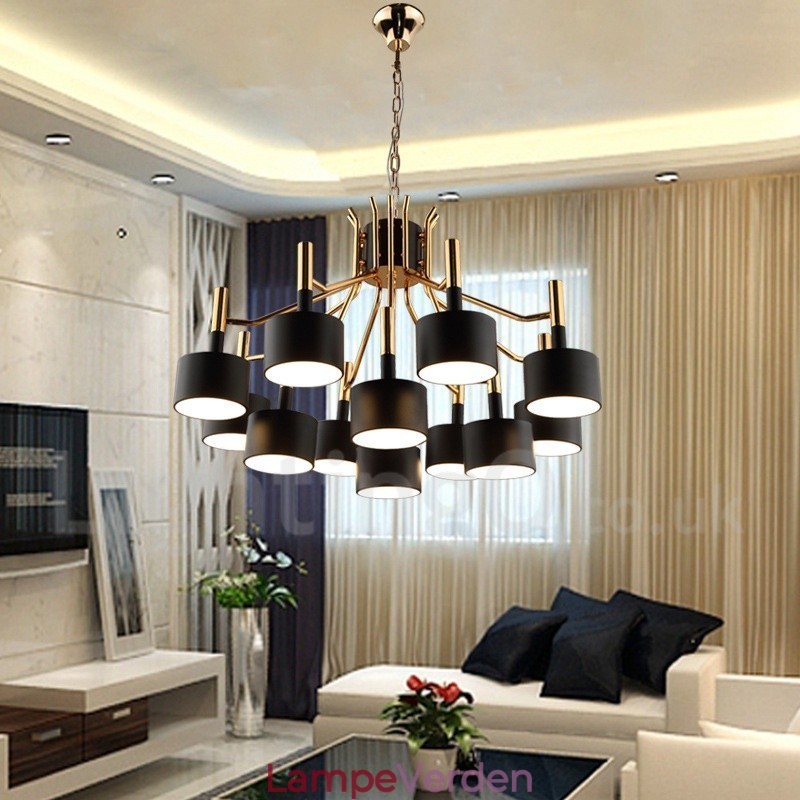 Modern Contemporary 12 Light 2 Tier lysekrone Lamp Light