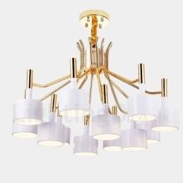 Modern Contemporary 12 Light 2 Tier lysekrone Lamp Light