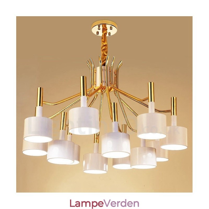 Modern Contemporary 12 Light 2 Tier lysekrone Lamp Light