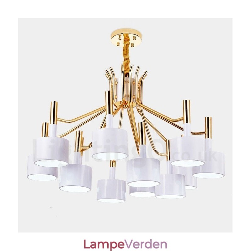Modern Contemporary 12 Light 2 Tier lysekrone Lamp Light
