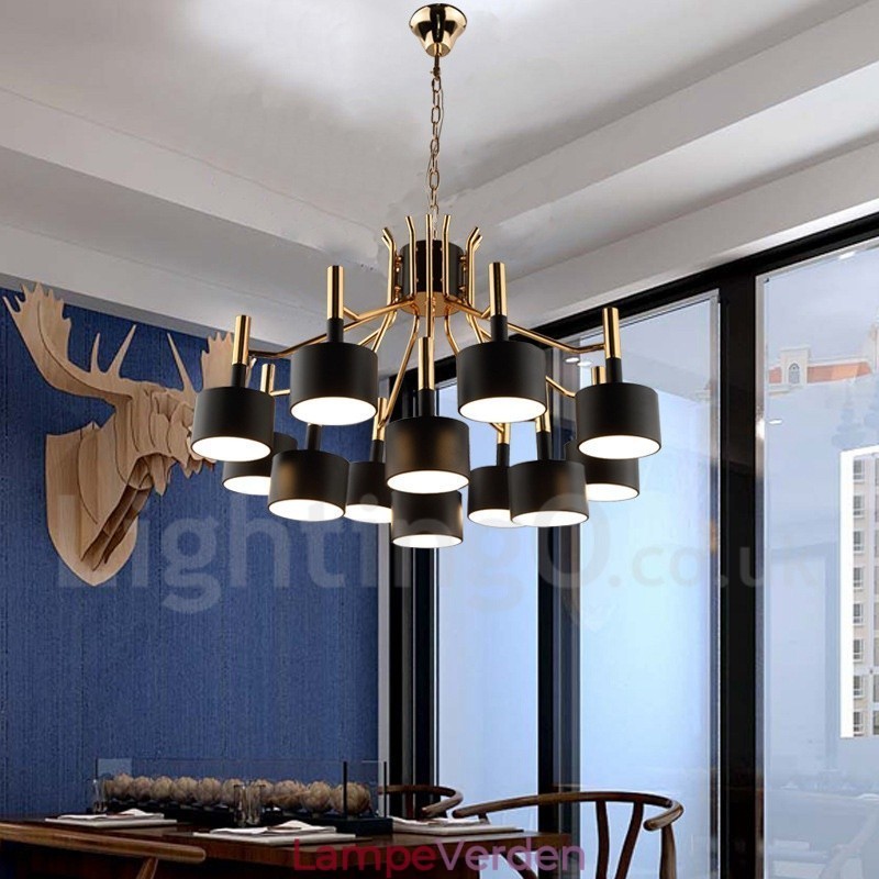 Modern Contemporary 12 Light 2 Tier lysekrone Lamp Light