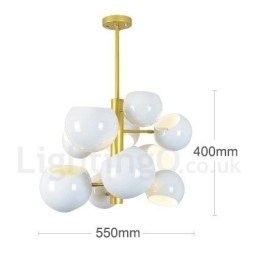 Hvid 10 lys moderne moderne lysekrone lampe lys