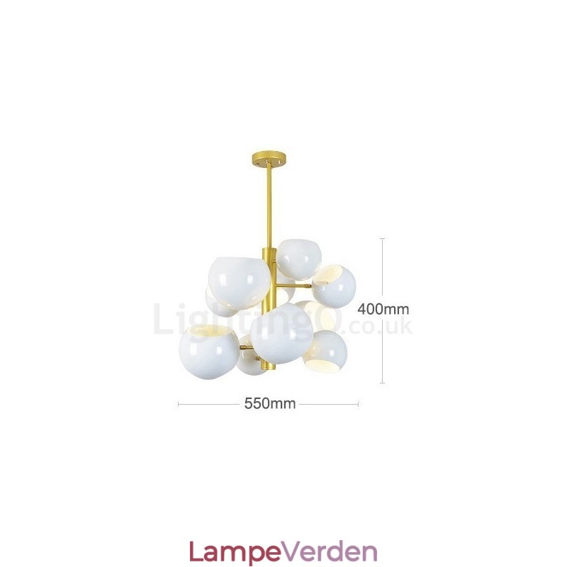 Hvid 10 lys moderne moderne lysekrone lampe lys