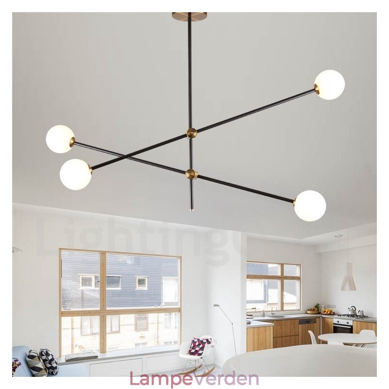 Modern Contemporary 4 Light 2 Tier Chandelier Light