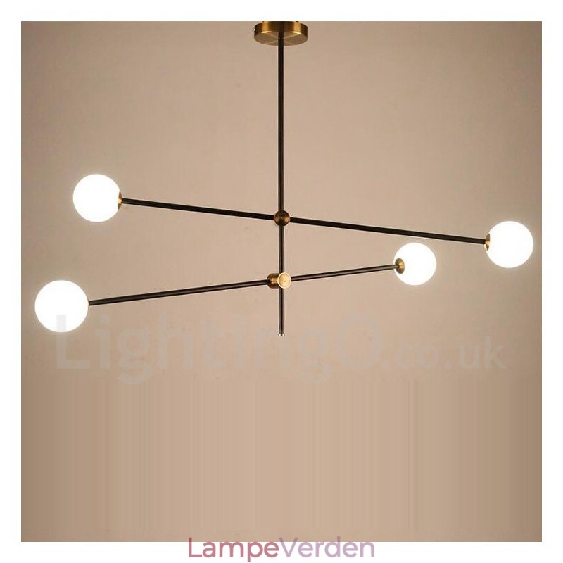Modern Contemporary 4 Light 2 Tier Chandelier Light