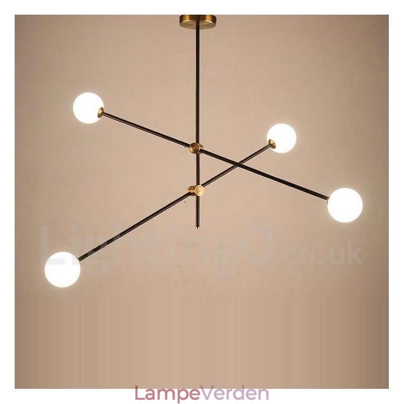 Modern Contemporary 4 Light 2 Tier Chandelier Light