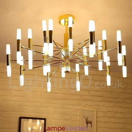 40 lys gylden 2-lags moderne moderne lysekrone lyslampe