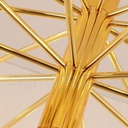 40 lys gylden 2-lags moderne moderne lysekrone lyslampe