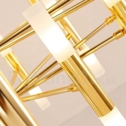 40 lys gylden 2-lags moderne moderne lysekrone lyslampe