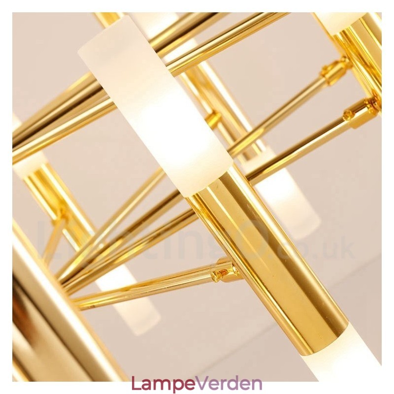 40 lys gylden 2-lags moderne moderne lysekrone lyslampe