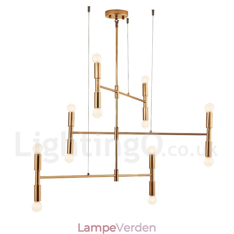 8 lys 3 niveauer moderne moderne lysekrone lampe lys