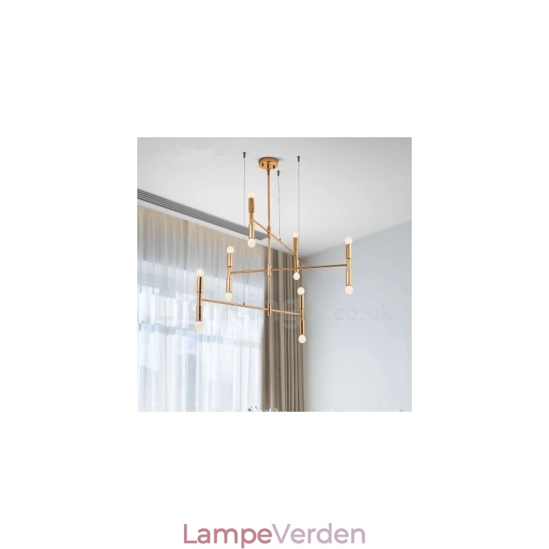 8 lys 3 niveauer moderne moderne lysekrone lampe lys