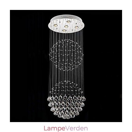 Pendel Moderne Krystal Lysekrone 5 Lys Sølv Canpoy Klar Krystal Globe Loftslamper Armaturer Pendel Moderne Krystal Lysekrone 5 Lys Sølv Canpoy Klar Krystal Globe Loftslamper Armaturer