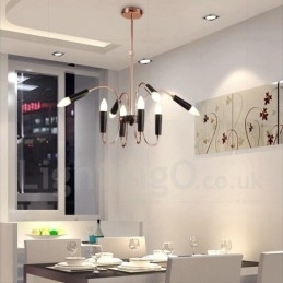 2 Tier 8 Light Modern Contemporary Chandelier Light