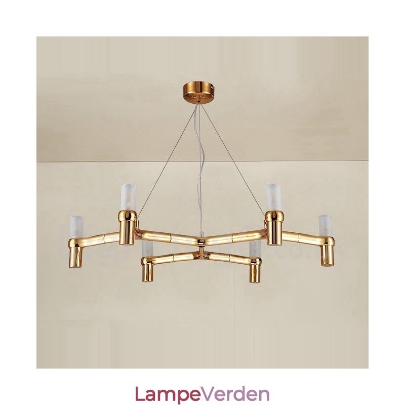 6 lys enkelt lag moderne moderne lysekrone lampe lys