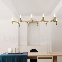 10 lys Single Tier Modern Contemporary lysekrone Lamp Light