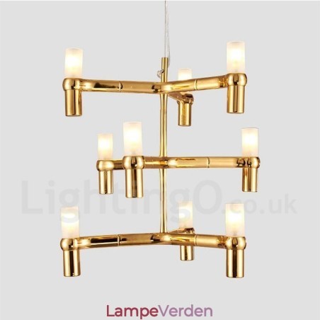 9 lys 3-lags moderne moderne lysekrone lampe lys 9 lys 3-lags moderne moderne lysekrone lampe lys
