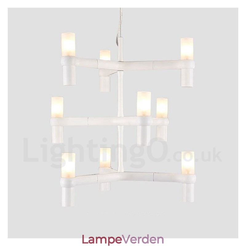 9 lys 3-lags moderne moderne lysekrone lampe lys