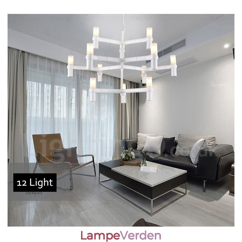 12 Light 3 Tier Modern Contemporary Chandelier Lamp Light