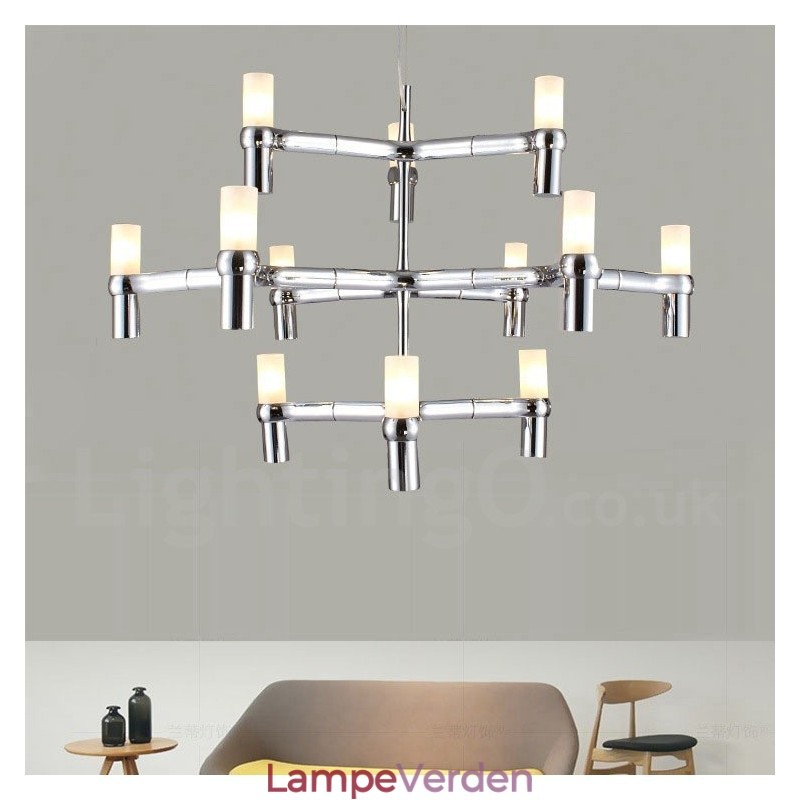 12 Light 3 Tier Modern Contemporary Chandelier Lamp Light