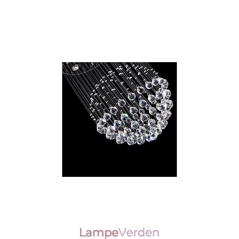 Pendel Moderne Krystal Lysekrone 5 Lys Sølv Canpoy Klar Krystal Globe Loftslamper Armaturer