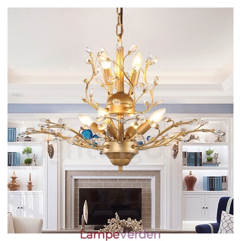 60 cm Højde 45 cm bred moderne moderne 7 lys lysekrone lampe lys