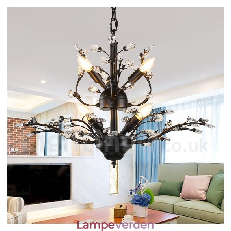 60 cm Højde 45 cm bred moderne moderne 7 lys lysekrone lampe lys