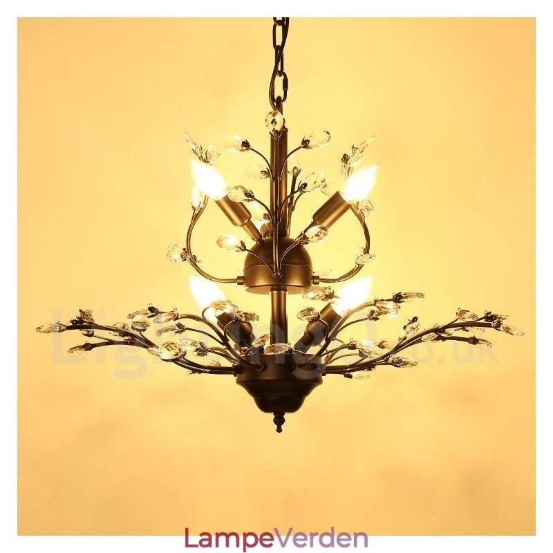 60 cm Højde 45 cm bred moderne moderne 7 lys lysekrone lampe lys