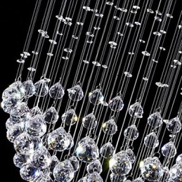 Pendel Moderne Krystal Lysekrone 5 Lys Sølv Canpoy Klar Krystal Globe Loftslamper Armaturer
