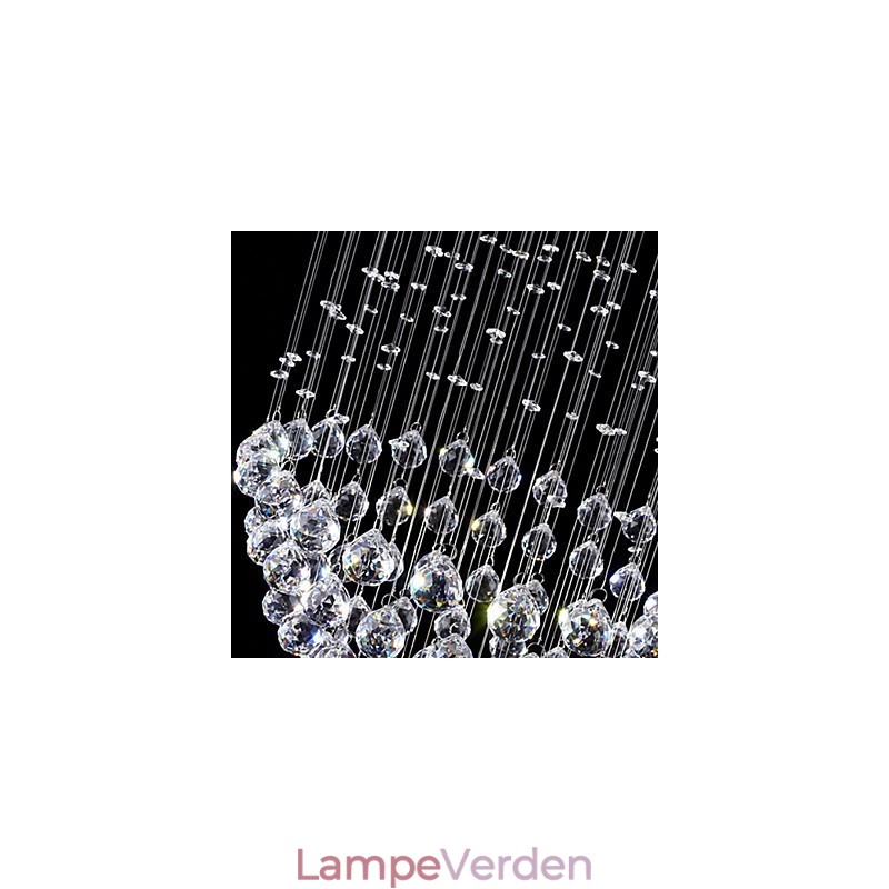 Pendel Moderne Krystal Lysekrone 5 Lys Sølv Canpoy Klar Krystal Globe Loftslamper Armaturer