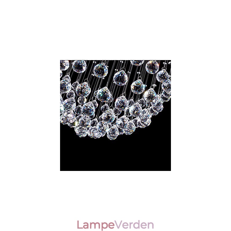 Pendel Moderne Krystal Lysekrone 5 Lys Sølv Canpoy Klar Krystal Globe Loftslamper Armaturer