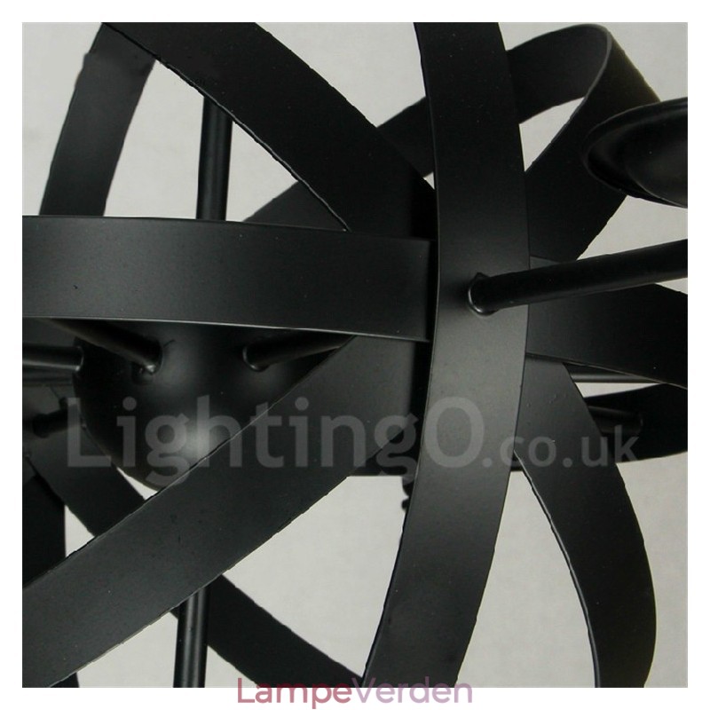 Retro Vintage Metal 6 Light Single Tier lysekrone Light