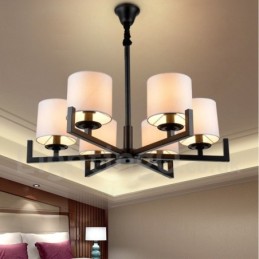 Modern Contemporary 6 Light Single Tier lysekrone Lamp Light