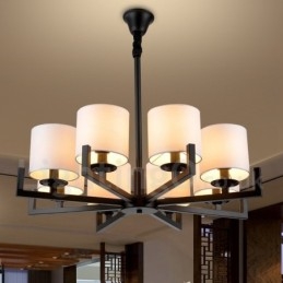 Modern Contemporary 8 Light Single Tier lysekrone Lamp Light