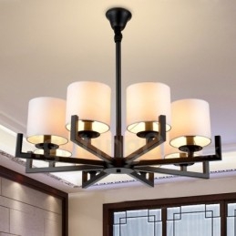 Modern Contemporary 8 Light Single Tier lysekrone Lamp Light
