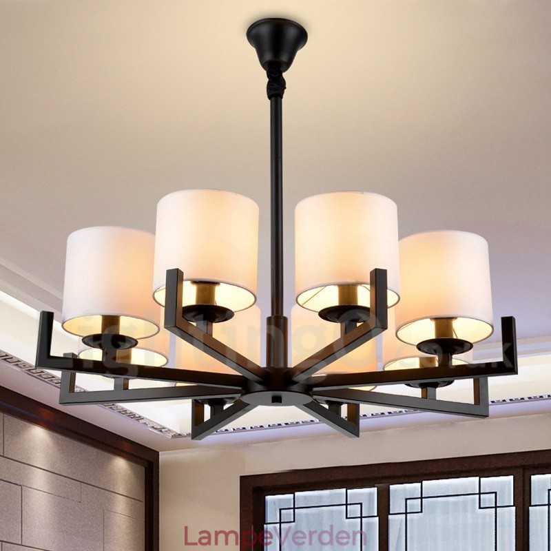 Modern Contemporary 8 Light Single Tier lysekrone Lamp Light