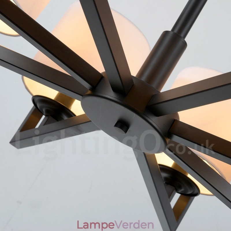Modern Contemporary 8 Light Single Tier lysekrone Lamp Light