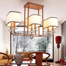 Modern Contemporary 6 Light Single Tier lysekrone Lamp Light