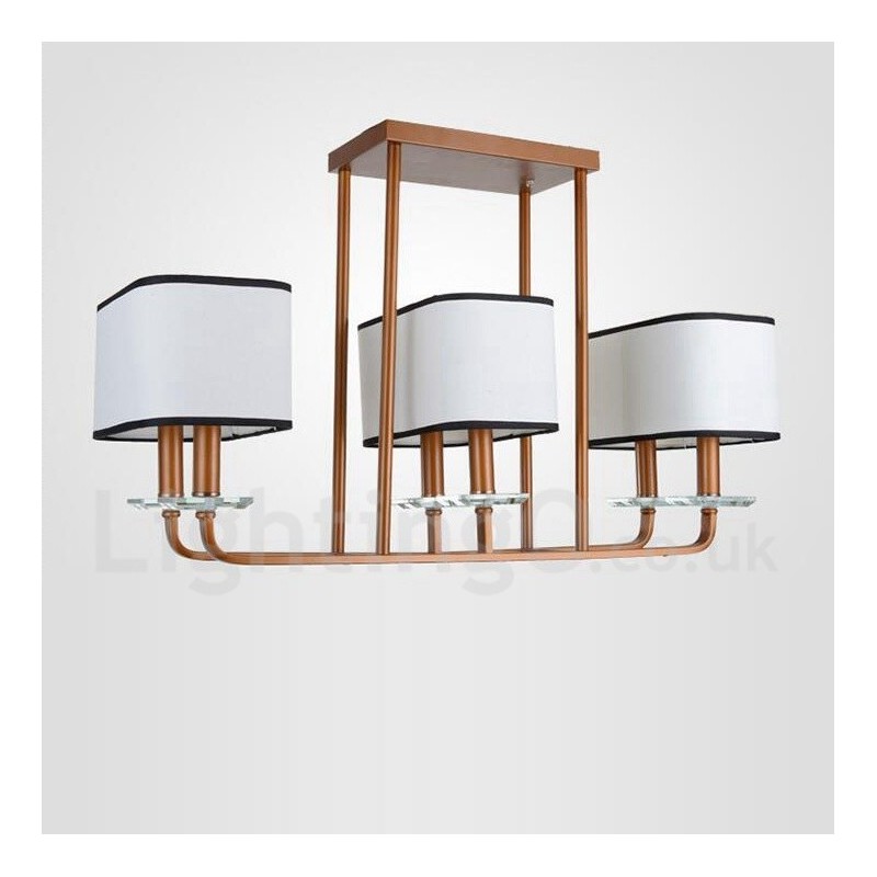 Modern Contemporary 6 Light Single Tier lysekrone Lamp Light