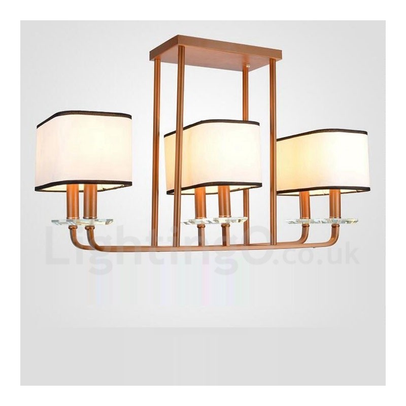 Modern Contemporary 6 Light Single Tier lysekrone Lamp Light